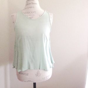 NWOT "Blushing Jade" tulip-back top